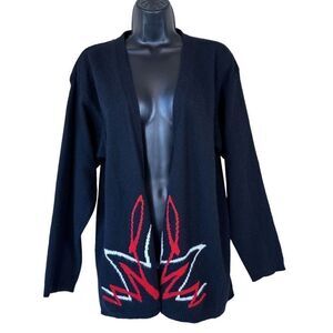 Vintage Liz Claiborne Angora Lambs Wool Cardigan Sweater Size 12 Petite